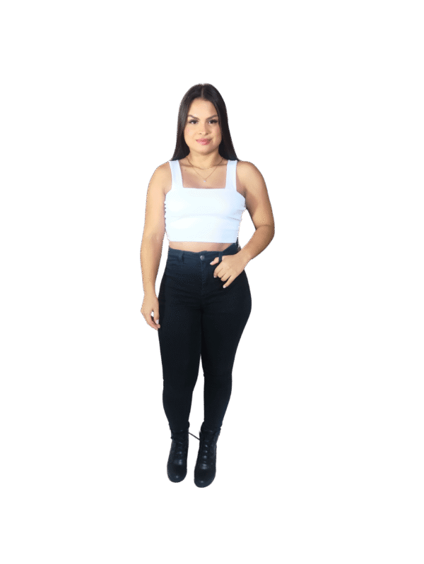 Cropped Feminino Regata Canelado - Image 2
