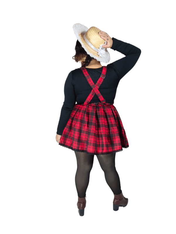 Saia com Suspensório Vermelho e Preto - Image 3