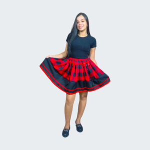 Saia Naiara vermelho e preto