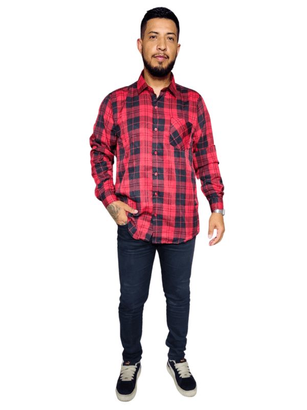 Camisa Xadrez Masculina Manga Comprida