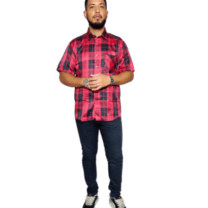 Camisa Xadrez Masculina Manga Curta