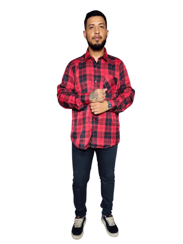 Camisa Xadrez Masculina Manga Comprida - Image 3
