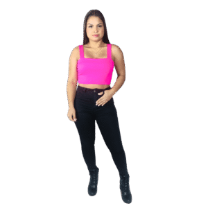 Cropped Feminino Regata Canelado